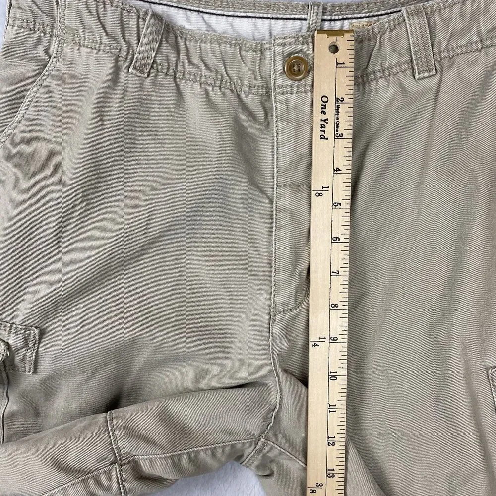 Timberland Cargo Shorts Mens 36 Khaki 100% Cotton Pockets Utility Outdoor Hiking